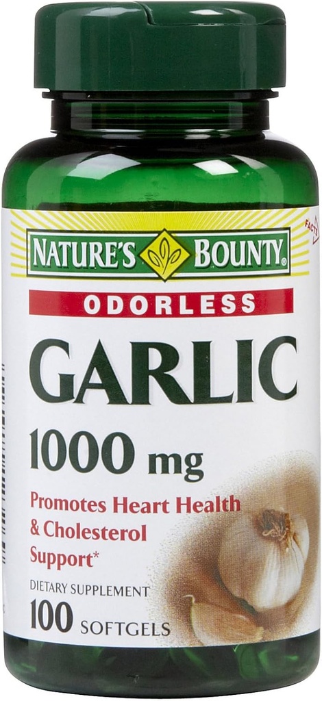 Narava Bounty česen Extract dodatek, Podpira Circulatory funkcijo, 1000 mg hitro sproščanje softgels, 100 Število, Paket 3