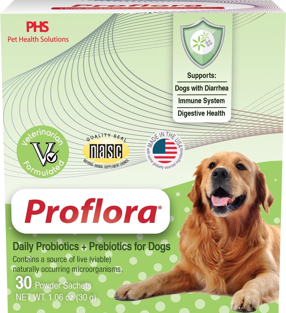 Probiotiki za zdravljenje in imunosupresivno podporo pri psih. Enostavno za uporabo Digestive Multi-Strain probiotics. Lažje prehranjevanje prehodi, bolj zdravo kožo in plašč in pomaga pri zdravljenju driske. 30 paketov.