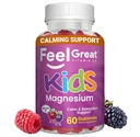 Feel Great Kids Calm Magnezij Gumies - Magnezij dodatek za otroke - Magnezijev Citrat Gumies - 60 Count