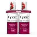 Cystex sečni trakt Podpora in preprečevanje okužb - brusnični prebiotični dodatek z D- manozo & vitamin C za zaščito UTI in zdravje sečil - 7,6 fl oz - (paket z 2)