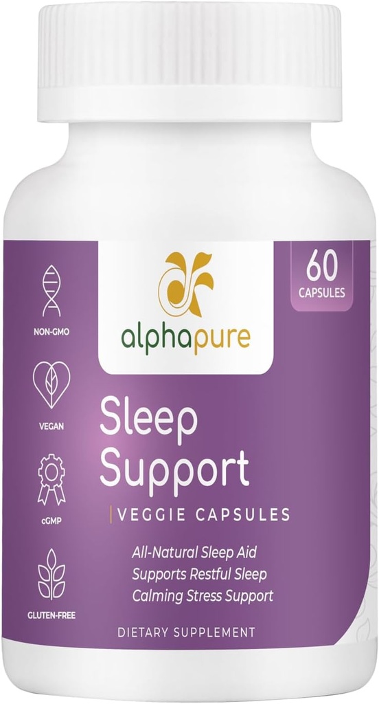 Dodatek za spanje z melatoninom, Ashwagandho, L-Theanine & Herbs - 60 kapsul