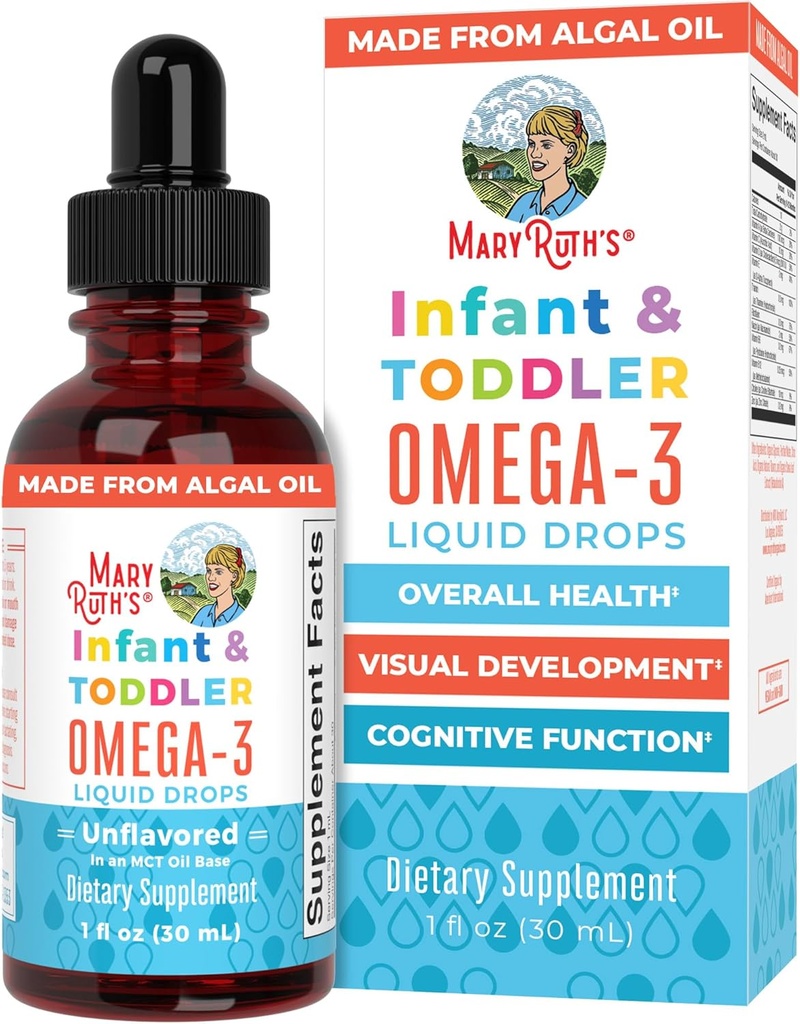 MaryRuth Organics Dojenček in Toddler Omega-3 Tekoče kapljice po 