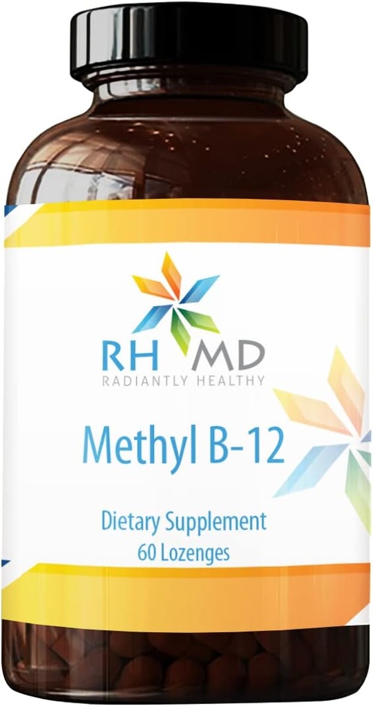 RHMD metil B-12 Lozenges - 5000mcg B12 metilkobalamin metil B12 - veganski vitamin B12 prehranski dodatki - ne GSO (60 hitro raztopi Lozenges)
