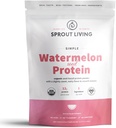 Sprout Living Simple Watermelon Seed Protein Powder, 12 Grams Organic Plant Based Protein Powder Brez umetnih sladil, Nemast, Ne-GMO, Vegan, Gluten Free, Keto Drink Mix (10 oz)