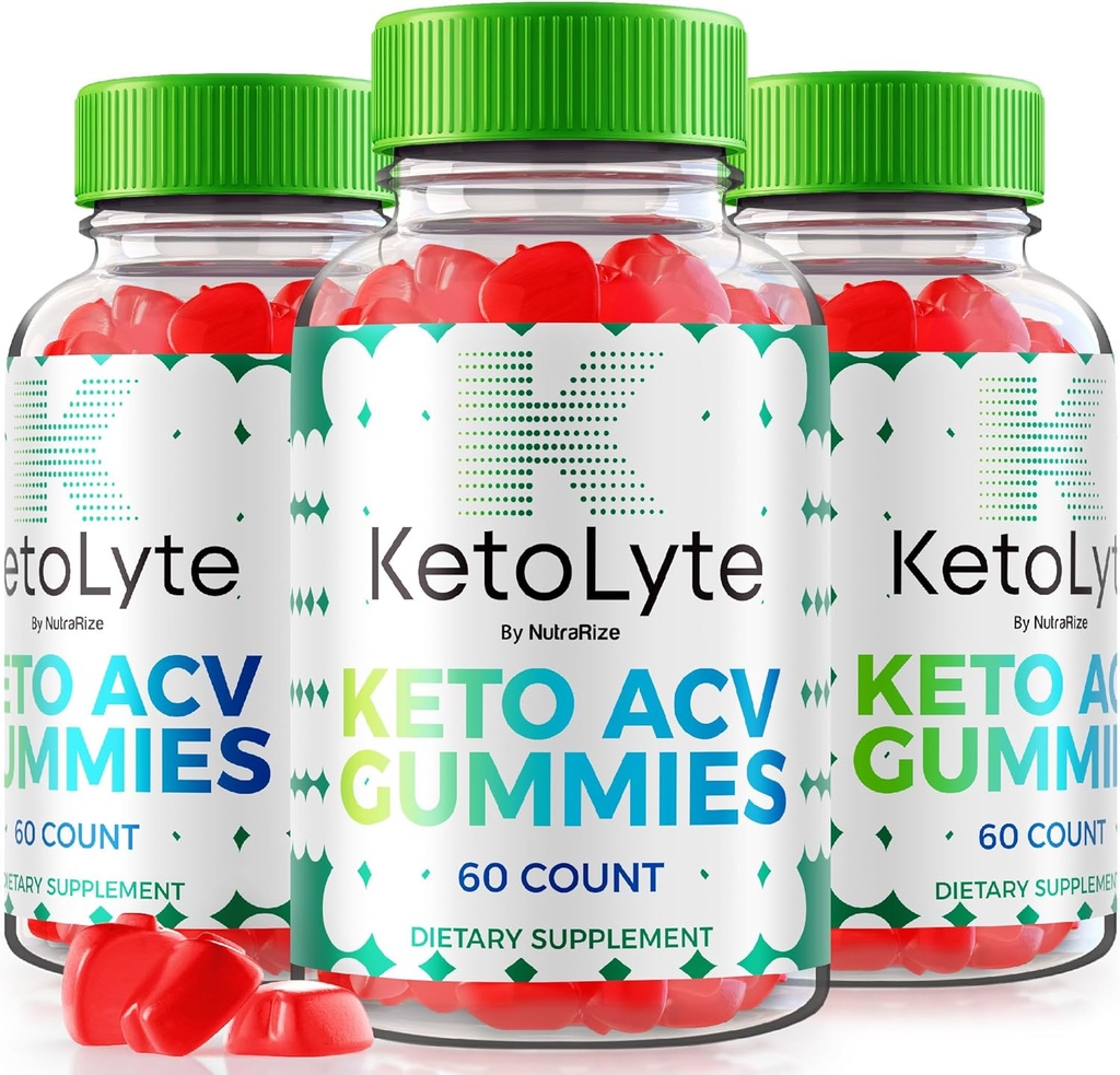 NutraRize (Pack 3 KetoLyte Keto ACV Gummies, Napredna Formula, Keto Apple Cider Vinegar 1000MG dodatek, Vse naravne Keto ACV Vitamini, Uradni Keto Lyte Mnenja (180 Gummies)