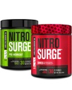 Jacked Factory Nitrosurge Pre-World in Green Apple & Fruit Punch Nitrosurge Shred Termogenic Pred-Workout za moške in ženske