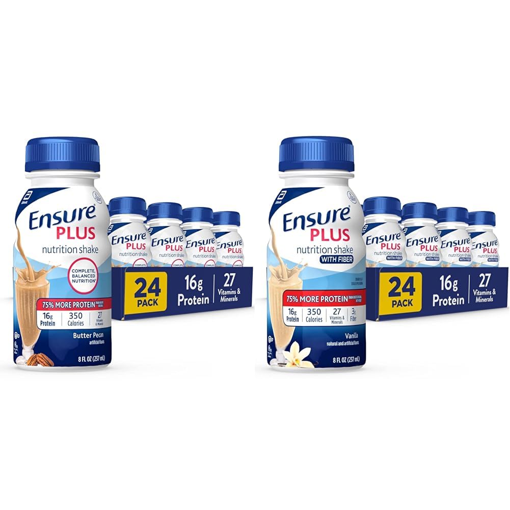 Zagotovite Plus Nutrition Shake s 16 gramov beljakovin & Imprey Plus Liquid Nutrition Shake s Fiber, 16 Gram beljakovin, Vanilla, 8 Fl Oz steklenica (Pack of 24)