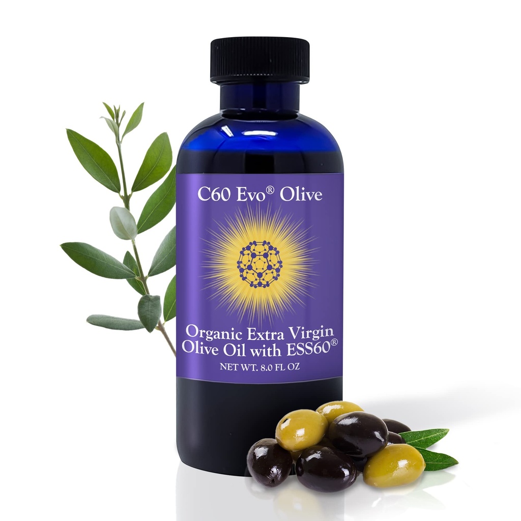 Čisti ogljik 60 ESS60 v vse naravnem ekstra deviškem olivnem olju, vse-v- enem spancu, antioksidanti dodatek in energijski dodatek za splošno Wellness, Fleksibilnost, Youthful Glow, 8 oz