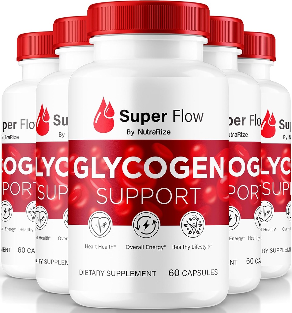 (5 pakiranj) Super Flow Glycogen, SuperFlow Glycogen podporne kapsule, Super Flow Glyco Optimizer, Uradna SuperFlow Glyco Optimiser Caps, Super Flow Detox Cleanse, Super Flow Glycol (300 kapsul)