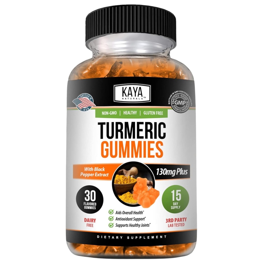 Kaja Naravoslovni Kurkumin - 30 Count Gummy - Kurkumin s črnim izvlečkom paprike