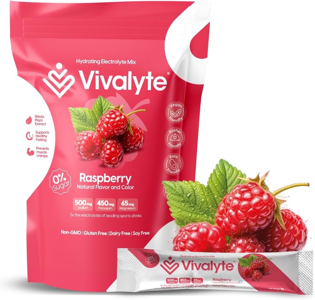Elektrolit v prahu št Sugar Stevia sladkana 100% naravna hidracija paketi - 20 Count 