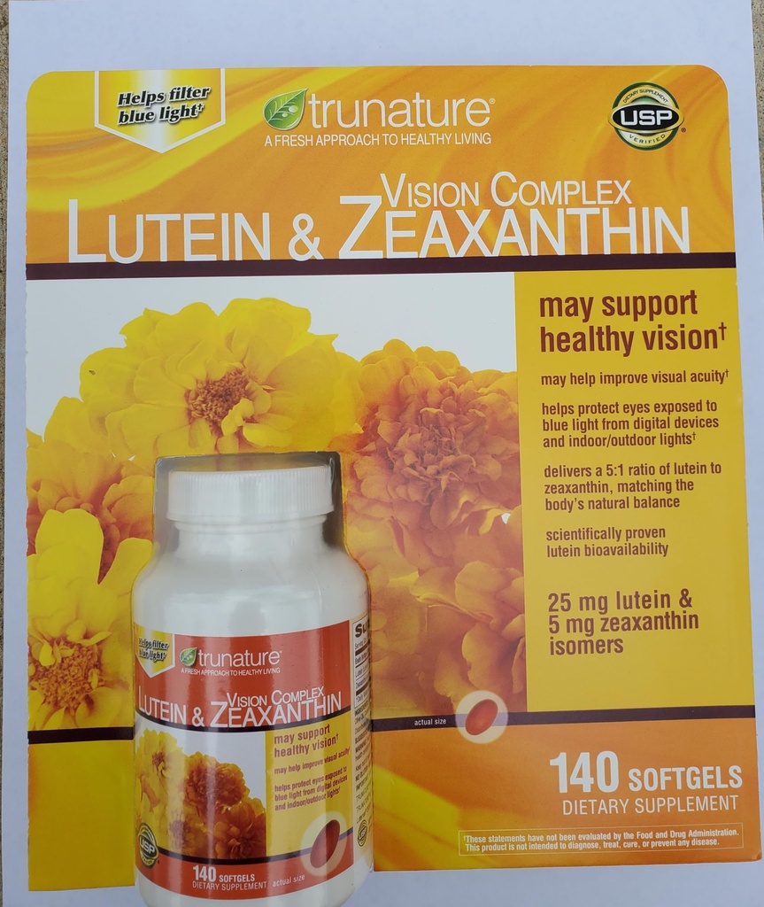 Tru-Nature Vision Complex Lutein & Zeaksantin, paket 140 softgels
