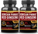 Korejska rdeča Panax Ginseng kapsula 2 pakiranji, Panax Ginseng dopolnila, 2 vrednostna pakiranja 3140 mg (Ginsenoside 5%)