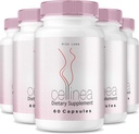 Rize Labs (5 Pack) Cellinea - Cellinea tablete, Cellinea Kapsule za zdravo kožo, Cellinea za povečanje hidracije kože, Cellinea Vse naravno prehransko dopolnilo,Cellinea Mnenja (300 kapsul)