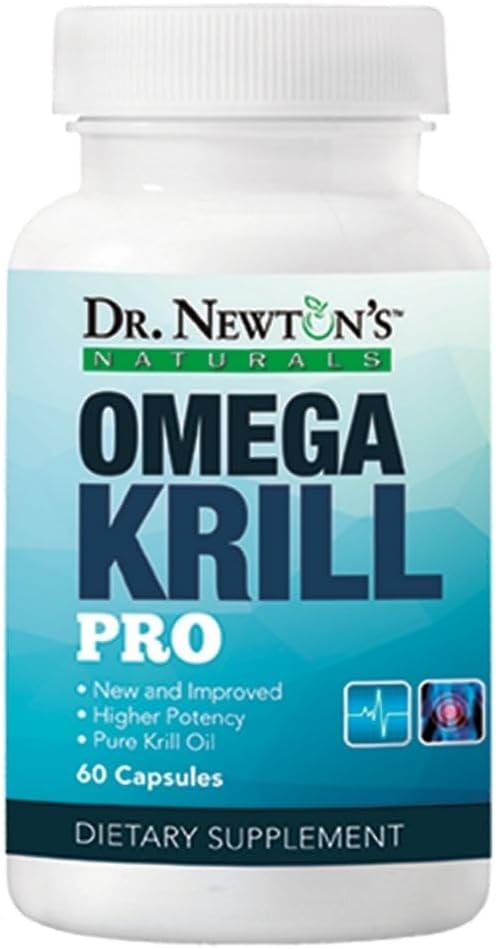 Dr. Newtonovo naravno OmegaKrill Pro EPA & DHA, Omega 3, Pristin Krill olje – možgani, sklepi, oči - 60 Mehkužci