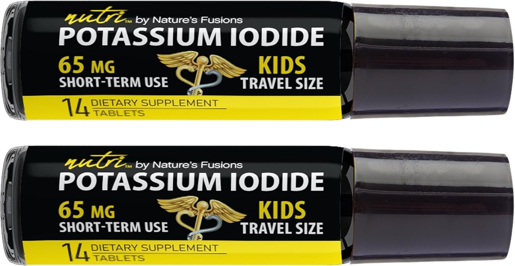 (2 pakiranji) tablete nutri kalijeve jodide 65 mg - tablete za otroke velikosti 14 tablet tablete kalijeve jodide - tablete kalijevega joda 65 mg - tablete YODO Naciente Ki (28 tablet)