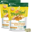 Megafood Baby & Me Prenatal Jutranja bolezen Relief, ingver Chews, z vitaminom B6, narejen brez 9 živilski alergeni, medena limona ingver aroma, 30 Chews (Pack z 2)
