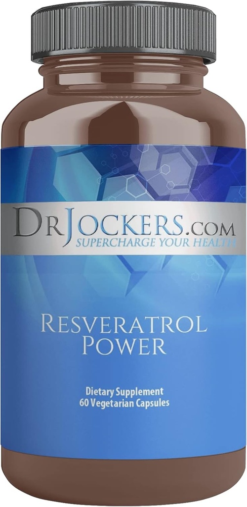 Resveratrol moč dr Jockers, z imuno podporo, anti-aging, pomembno za zdravje kože, Trans Resveratrol, 200 mg, 60 dnevna dobava
