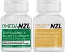 Omega-3 Natural Relief Supplement Natural Muscle Support, Green-Lipped Mussel Oil Joint Support, No Fishy Aftertaste, 60 Softgels Plus ena steklenica Broth Protein 30 kapsule