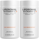 Šifraža Liposomski Vitamin C 1500mg z cinkom, Bezgovina, Citrus Bioflavonoidi Grenivke, Lemon, Orange Powder, Quercetin & Rose HIPS Sadje – Veganski dodatek - Ne-GMO, Veganske tablete - 2 Pack