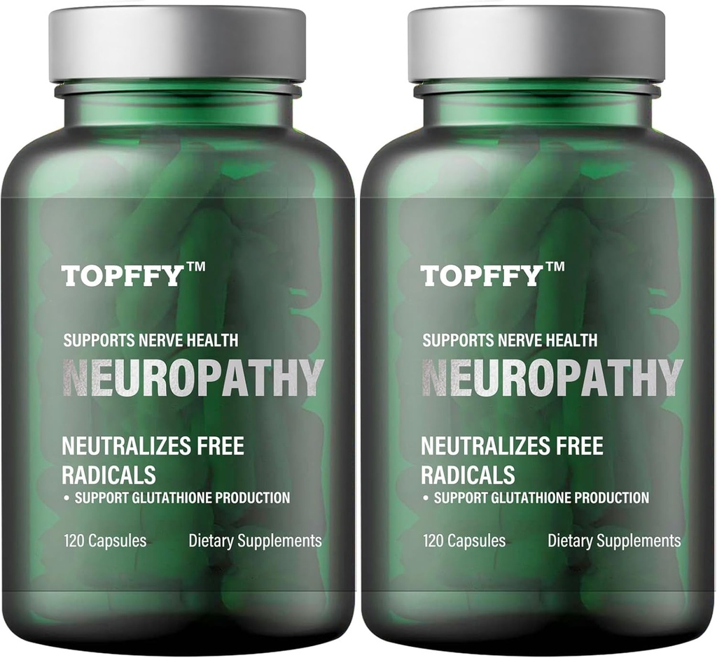 Nevropatija Prehranska mešanica za živčno nelagodje Relief, s 600mg Alpha lipoična kislina - Benfotiamin, Največja moč naravnih živcev Vitamini,Primerna za noge, roke, prste, noge prst
