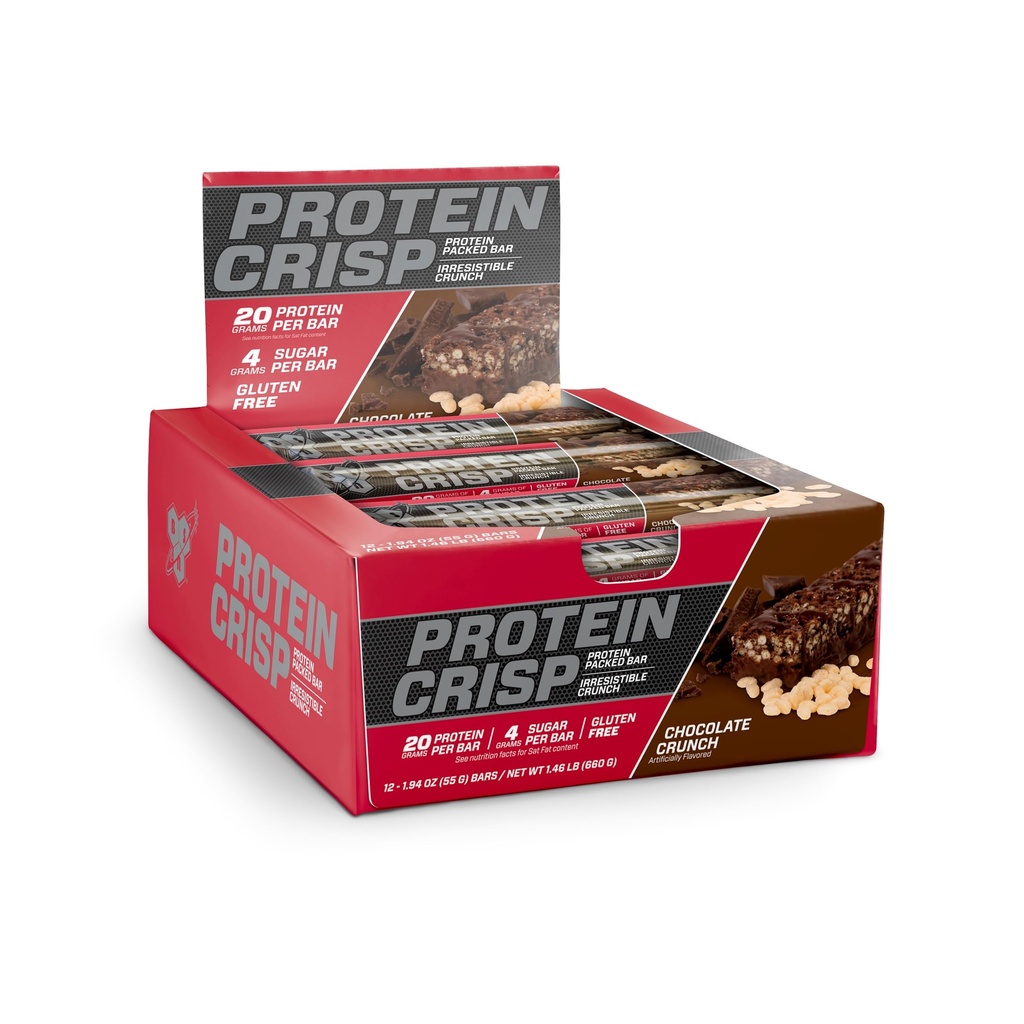 BSN Protein Crisp Bar, Soled Toffee Pretzel, 20 Gram Protein Prigrizek Bars z Whey in Fiber, Gluten-free Crunchy Energy Bars za vadbo, Fitness, On-the-Go, 12 grof