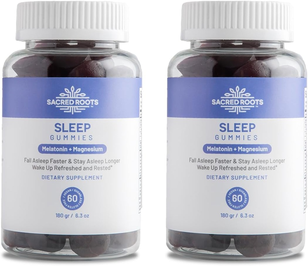 Sleep Gumies - Sugar Free Melatonin Gumies z magnezijem za podporo spanja - Botanična mešanica naravnih sestavin - Keto, Vegan, Non-GMO & Gluten-free - Made in USA (60 strežb)