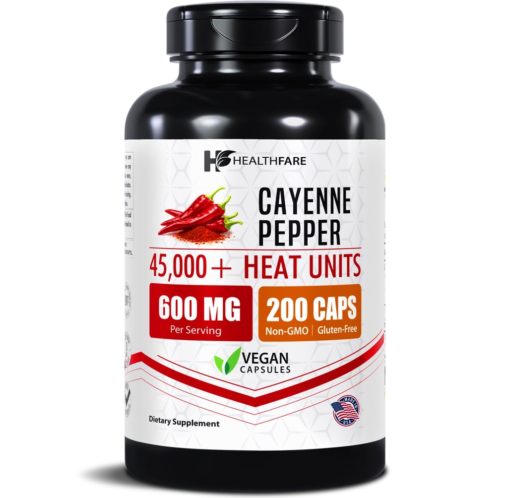 HealthFare Cayenne Pepper Kapsule 600mg 