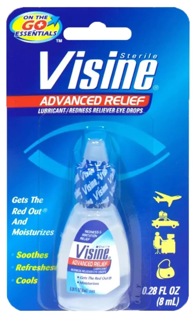 Visine Red Eye Hydrating Comfort Redness Relief in maziva kapljice za oči za pomoč vlaženje in lajšanje rdeče oči 0,28 fl. oz