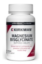 Kirkman - Magnezij Bisglicinat Buffered Chelate - 180 Kapsule - Sprosti živci in mišice - spodbuja mirno spanje - hipoalergenik