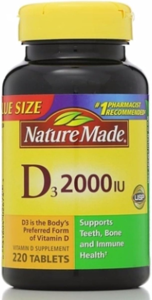 Narava Made D3 2000 i.e. tablete 220 ea (paket z 2)