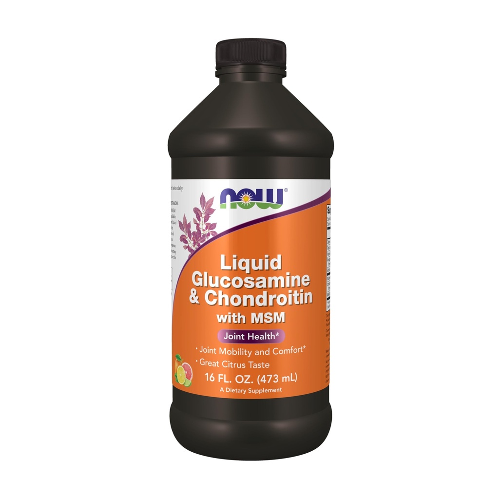 Zdaj dopolnila, glukozamin & hondroitin z MSM, tekoče, skupno zdravje, mobilnost in udobje*, 16-Ounce