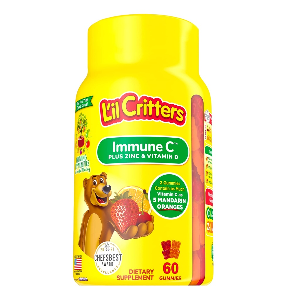 L'il Crittes Gumies Imune C Plus cink in vitamin D 60 Ea