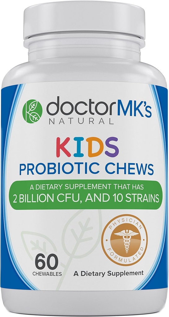 Otroški probiotiki Žvečljivi po dr. MK's®, brez sladkorja, okusi kot sladkarije, naravne divje Berry tablete, vegetarijanec/Vegan