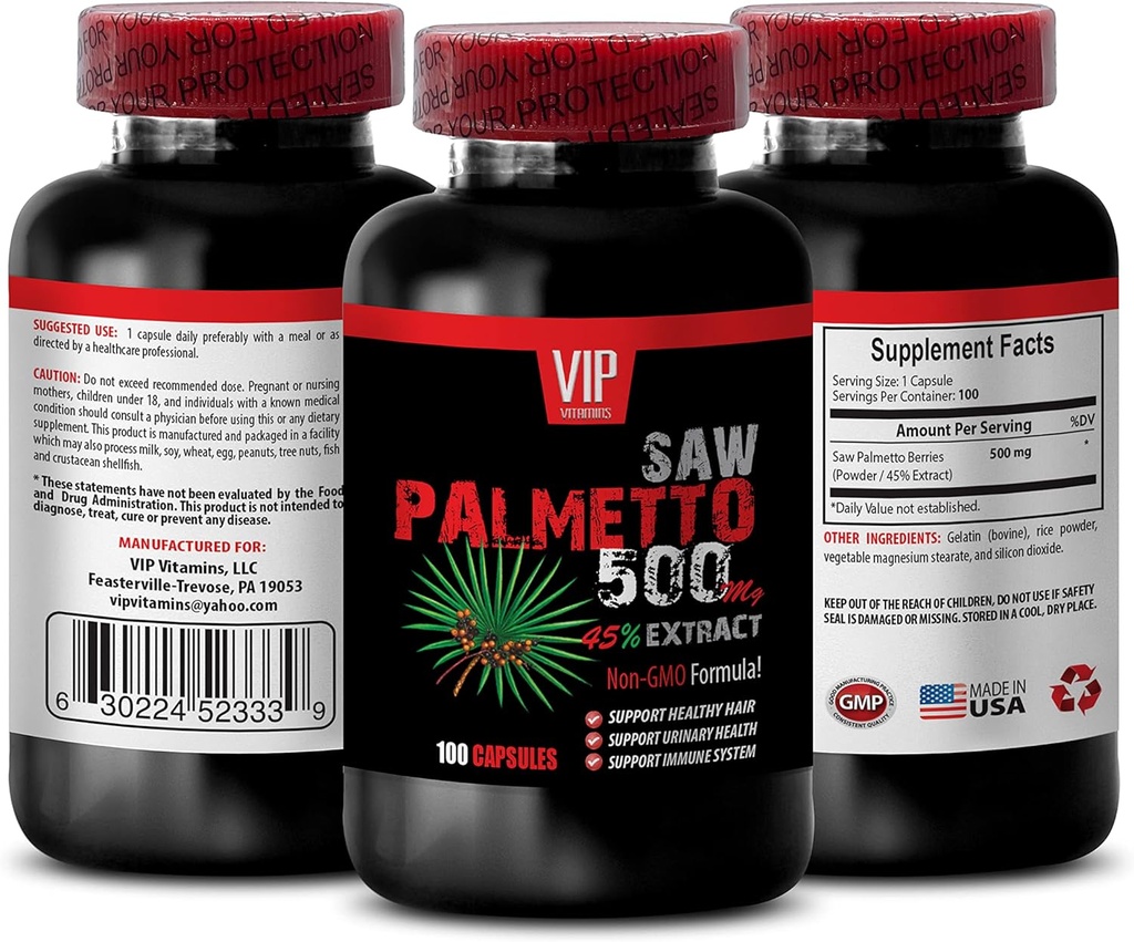 Saw Palmetto Rast las - Saw Palmetto 500MG Extract - Saw Palmetto za ženske izpadanje las - Saw Palmetto Zeliščni dodatki za ženske - Saw Palmetto Extract kapsule - Saw Palmetto jagode 1B 100 kape