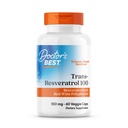 Zdravnikov najboljši Trans-Resveratrol 100, Resveratrol z rdečim vinom polifenol (ResVinol), Non-GMO, Gluten Free, Soy Free, Vegan 60 Veggie Caps