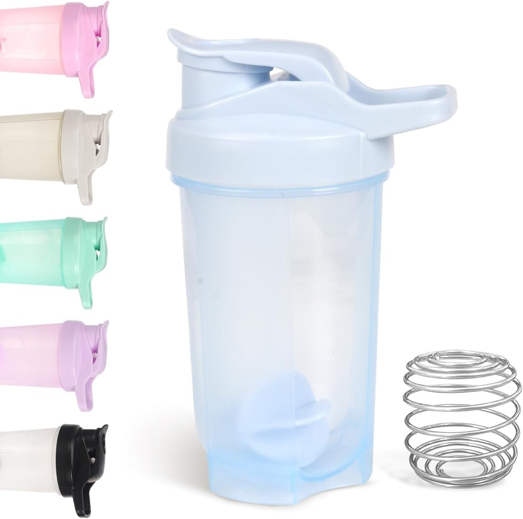 D.Y.A 16oz Shaker steklenica, Leak Proof Sports Shaker pokali za stresanje beljakovin,Shaker steklenica za pred vadbo in potovanje, BPA brezplačno in enostavno čisto beljakovin Shaker steklenica, modra