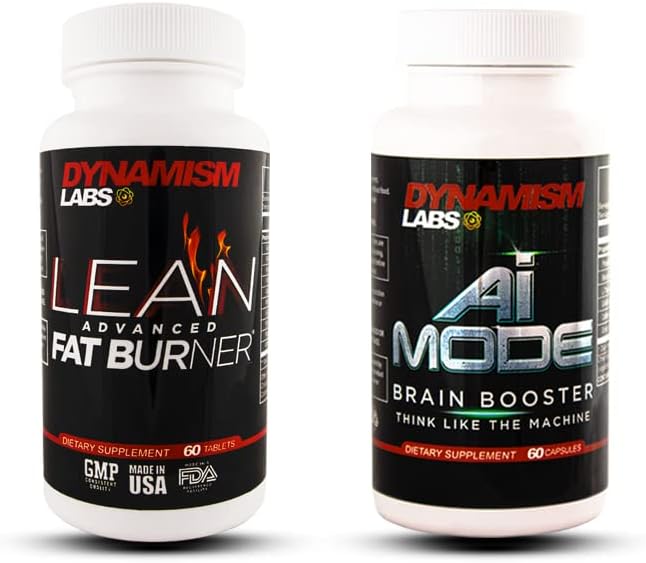 MANTFUP DinamizemLabs Vrhunska zmogljivost Bundele - Lean Advanced Fat Burner in AI Brain Booster