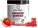 Mišice Munchies Kreatin žvečljivi žvečilni gumiji za moške in ženske-infundirani z beta Alanine-5g kreatin na serviranje-poveča moč, vzdržljivost, & recovery-Vegan, NonGMO (Strawberry Burst)