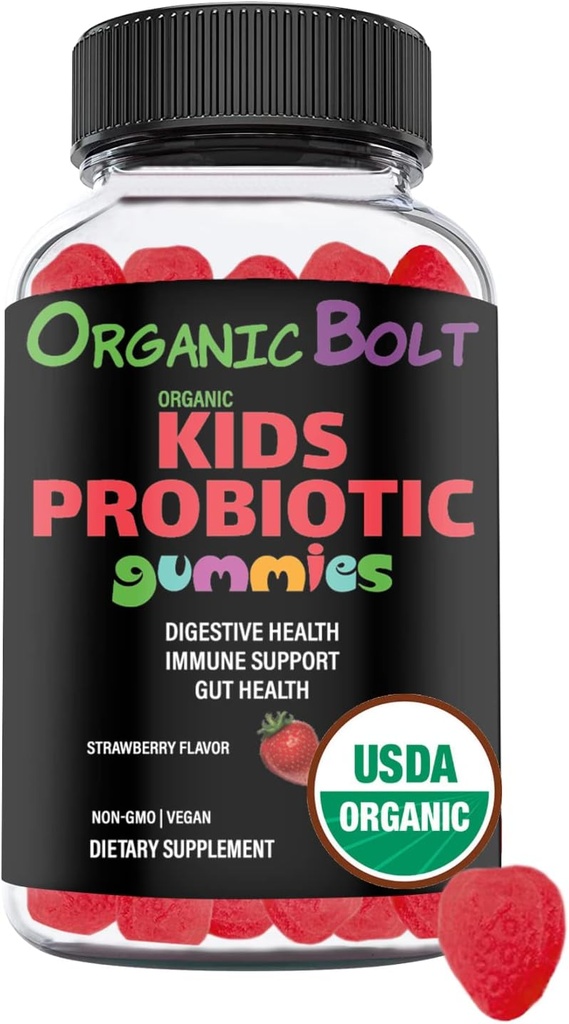 USDA Organic & Vegan otroci probiotiki Gumies 30 Servings, 2.5 milijarda CFU, Gluten & želatina brez 