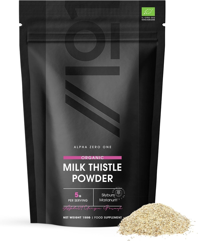 Organsko mleko Thistle Powder 150g - Vir čiščenja Silimarin - izdelan iz hladno-preziranega mleka Thistle - Vegan, Raw, Non-GMO.