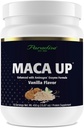 Paradise Herbs Maca Up Vanilla Vegan Protein Powder, Organic Pea & Brown Rice, Maca Root, Aminogen Digestive Enzyme Mešanica, Nutrim Oat Bran Fiber, 15 Servings, 450 g