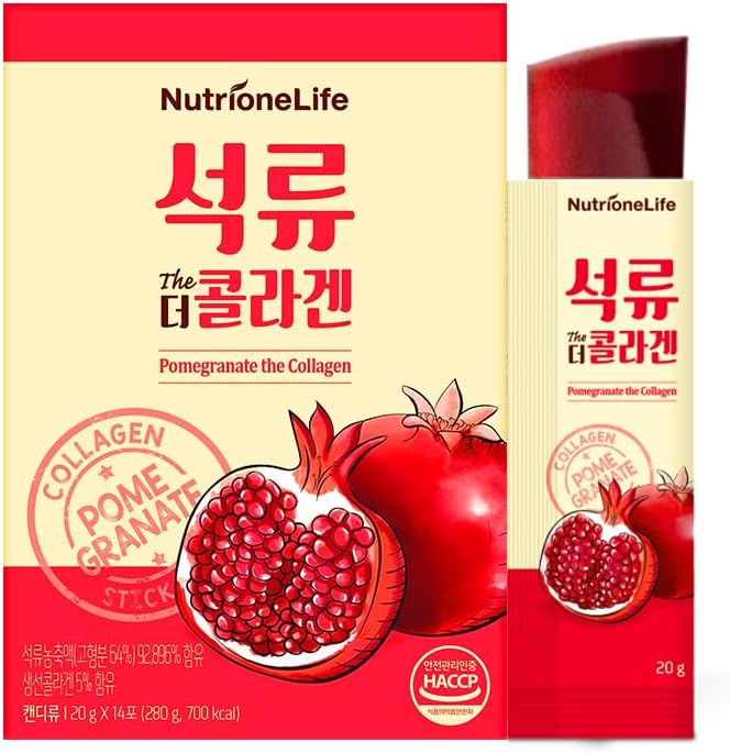 Granatna kolagen žele, korejska ženska antioksidant 1000mg nizkomolekularne ribe kolagen žele, 18579mg čistega izvlečka granatnega jabolka, vsebuje hialuronsko kislino, elastin