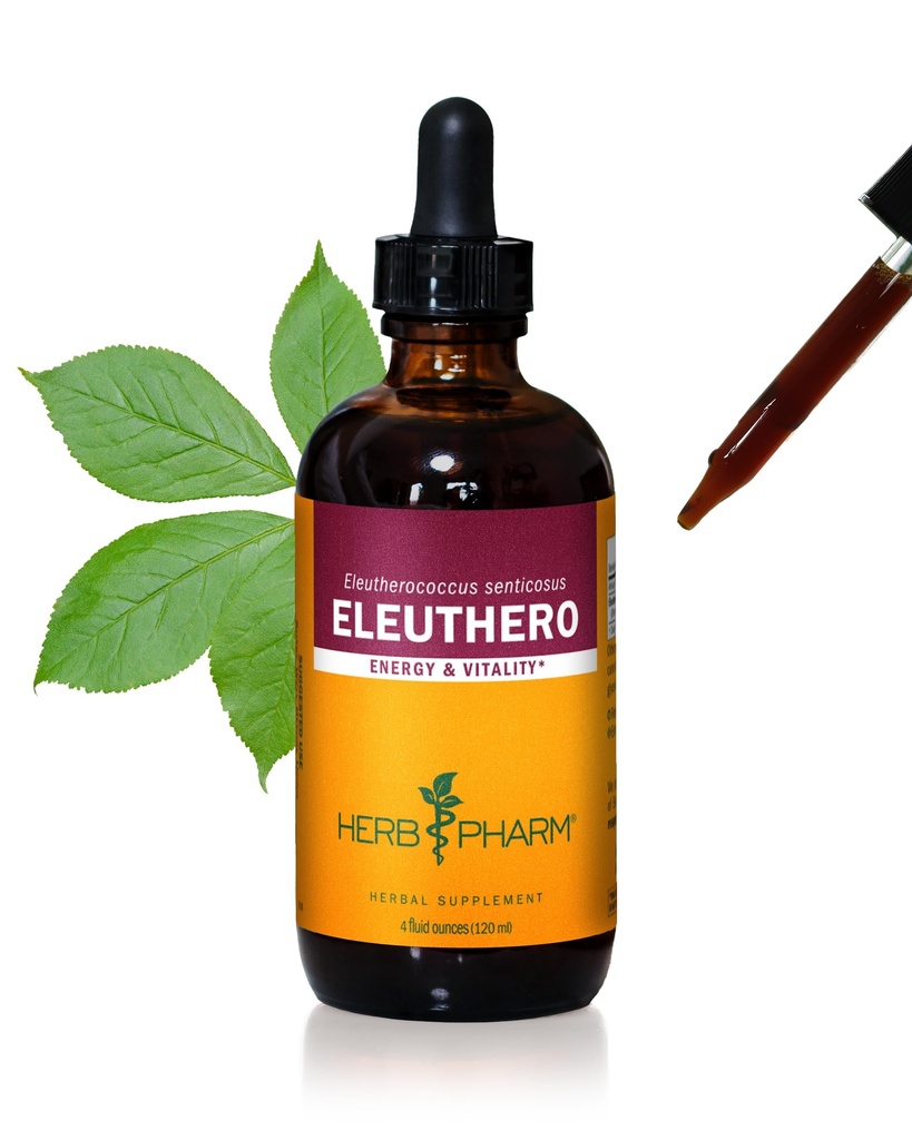 Herb Pharm Eleuthero (sibirski ginseng) korenski tekoči ekstrakt za energijo in stamino, trsni alkohol, 4 Ounce