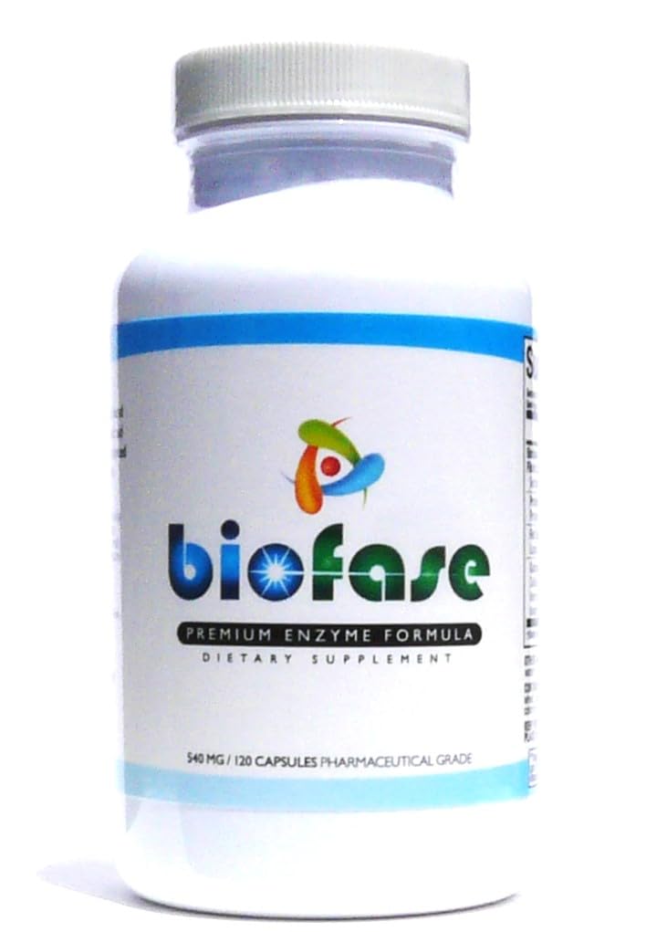 Biofase-Premium-Enzyme-Formula 120 kapsul - Biofilm Defense & Digestion - Sistemski encimi za podporo črevesnega zdravja - brez filerjev!