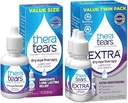 TheraTears suhe očesne terapije kapljice za oči za suhe oči, 1.0 Fl Oz & ekstra suhe očesne terapije Lubrikativne kapljice za oči za suhe oči, 0.5 fl oz Steklenica, 2 Count(Pack po 1)