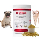 K-Plus Kalijev citrat + brusnična zrnca za pse in mačke – Vet-odobreni UTI & Bladder Health Support – Pomaga ohranjati ravnovesje urina in delovanje ledvic – Zrna, enostavna za uporabo – 60 odmerkov