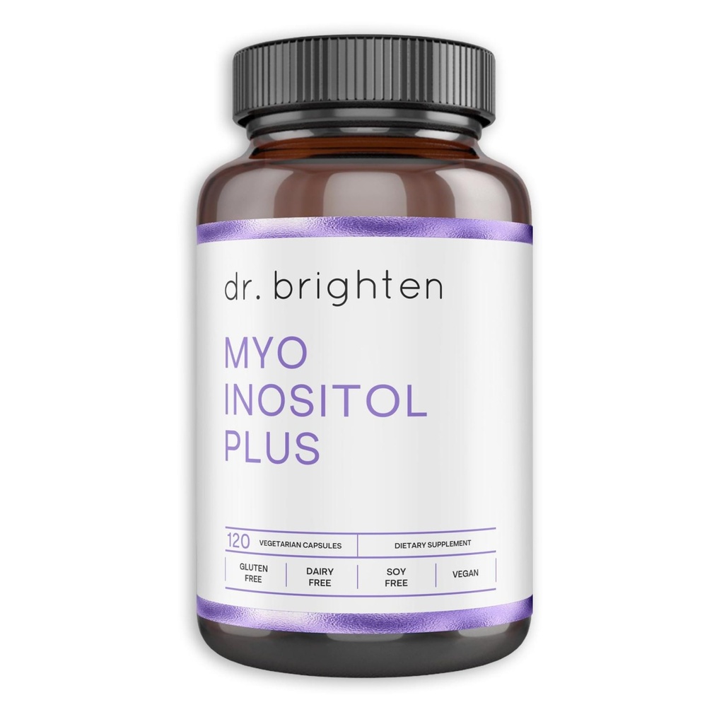 Dr. Brighten Myoinositol Plus - Zdravnik oblikovano razmerje Myo- in D-Chiro-Inositol za podporo PCOS simptomi, Hormonsko ravnovesje, zdravo delovanje jajčnikov, in Redni menstrualni cikli