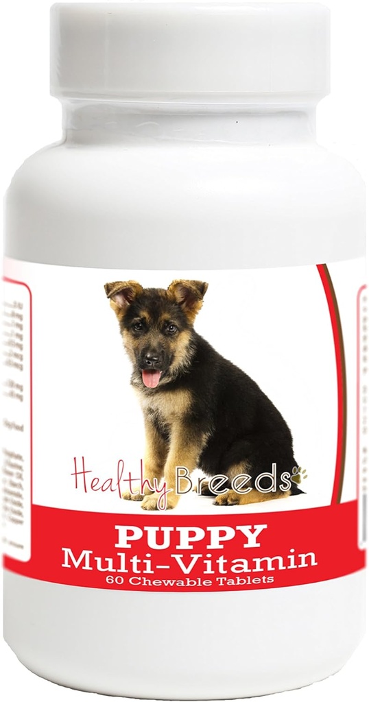 Zdrave pasme Nemški ovčar Puppy Dog Multivitaminske tablete 60 Število