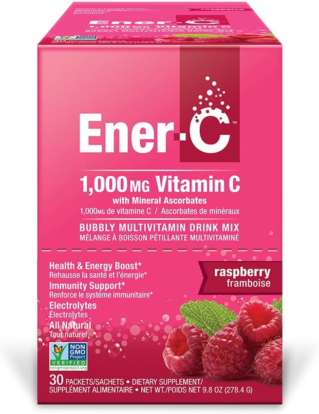 Ener-Life Raspberry Multivitaminski napitek Mix 30 Count, 0,3 Oz